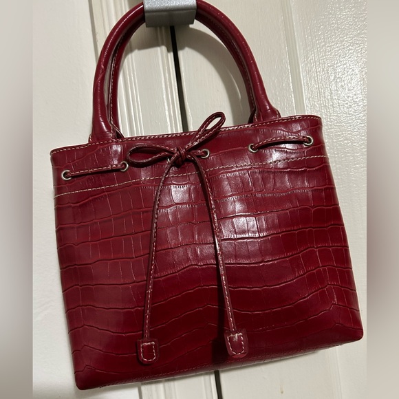 Amanda Smith Handbags - Womens Amanda Smith "Ruby Red" Faux Leather Handbag